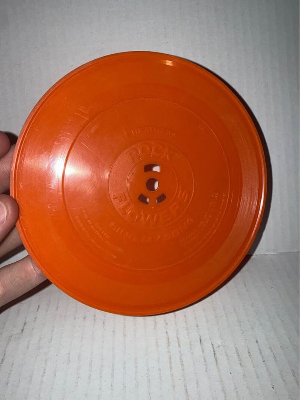 Vintage 1971 Mattel Rock Flowers Orange Flexi Disc – "Sing My Song"
